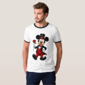 Elegant Mickey Mouse Evening Rose T-Shirt (Devant entier)