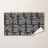 Elegant Mid Century Mod Arch Lines Black en White Bad Handdoek (Handdoek)