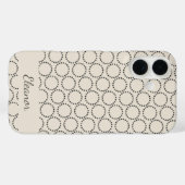 Elegant Mid-Century Modern Beige Gepersonaliseerd Case-Mate iPhone Case (Achterkant (horizontaal))