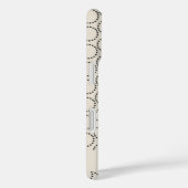 Elegant Mid-Century Modern Beige Gepersonaliseerd Case-Mate iPhone Case (Achterkant / Rechts)