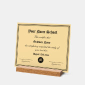 Elegant middelbare schooldiploma sjabloon acryl bord (Hoek)