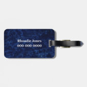 Elegant Midnight Blue Bagagelabel (Achterkant horizontaal)