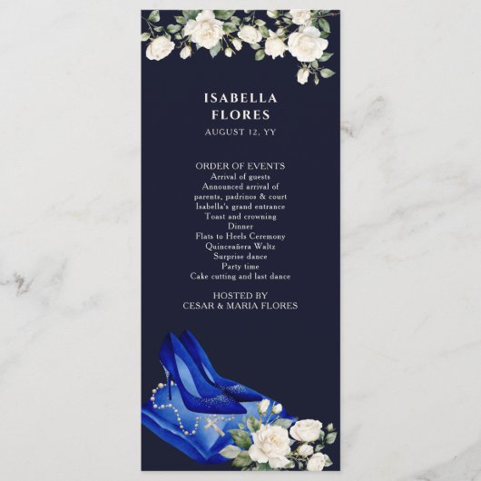 Elegant Midnight Blue Quinceanera Tiara en Rozen Programma (Voorkant)