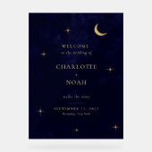 Elegant Midnight Celestial Wedding Welcome (Recto)