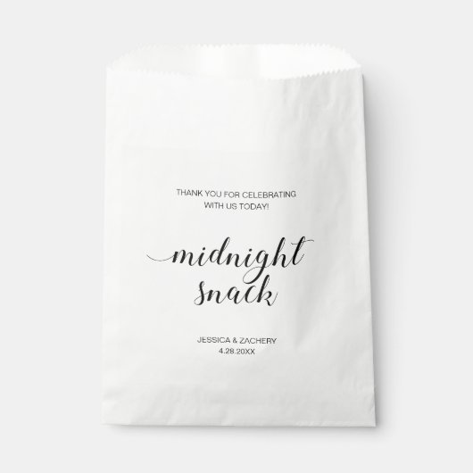 Elegant Midnight Snack Bruiloft Snoep Favor Bag Bedankzakje (Voorkant)