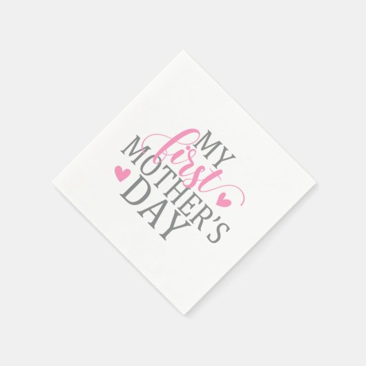 Elegant mijn eerste Moederdag | Papieren Servetten (Hoek)