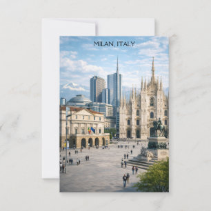 Elegant Milaan Italië Stadsgezicht Reis Kaart