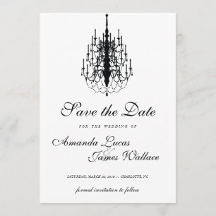 elegant mini chandelier slaat de datum op save the date