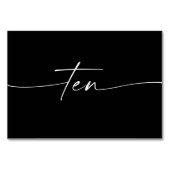 Élégant Mini Script Cartes de Table Numéros Dix (Dos)
