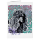 Elegant Miniature Poodle Card (Devant)