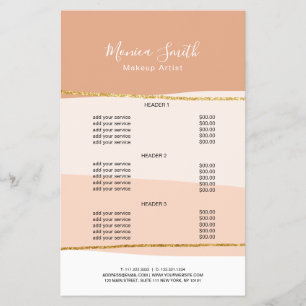 Elegant minimaal abstract goudglitter flyer
