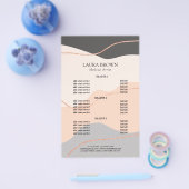 Elegant minimaal abstract roos goudglitter flyer (Enkel)