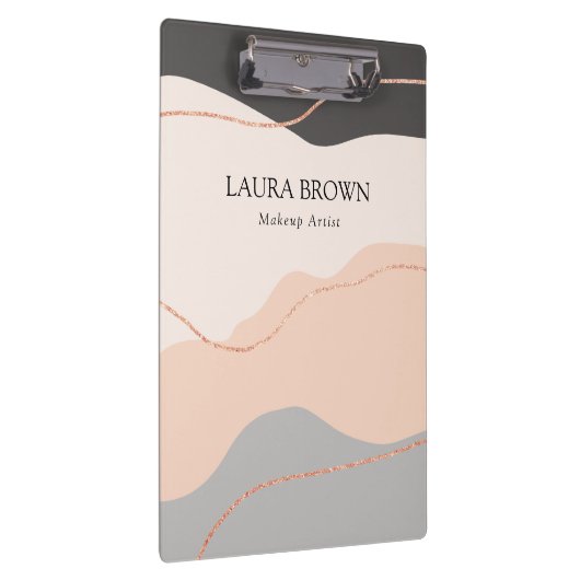 Elegant minimaal abstract roos goudglitter klembord (Rechts)