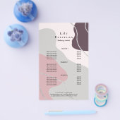 Elegant minimaal abstract zilverglitter flyer (Enkel)