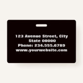 Elegant, minimaal badge (Achterkant)