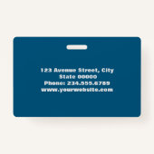 Elegant, minimaal badge (Achterkant)