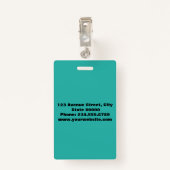 Elegant, minimaal badge (Achterkant met clip)