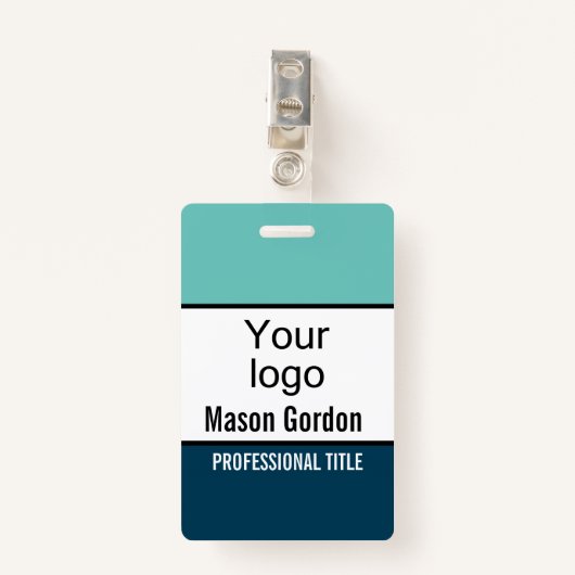 Elegant, minimaal badge (Voorkant met clip)