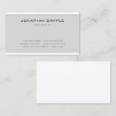 Elegant minimaal design modern, stijlvol, grijs, b visitekaartje (Voorkant / Achterkant)