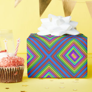 Elegant Minimaal Eenvoudig Geometrisch Vierkant Kl Cadeaupapier