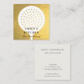 ELEGANT MINIMAAL FAUX GOLD SKIMMER CHEF CATERING VIERKANTE VISITEKAARTJE (Voorkant / Achterkant)