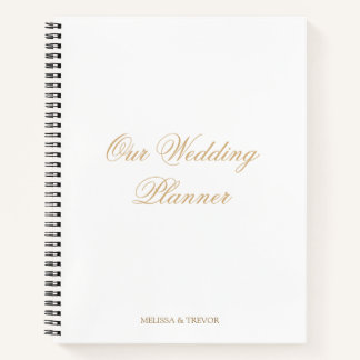 Elegant Minimaal Forms Script Onze Trouwplanner Notitieboek