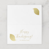 Elegant, minimaal goudherfst leder - Thanksgiving (Buitenkant ongevouwen)