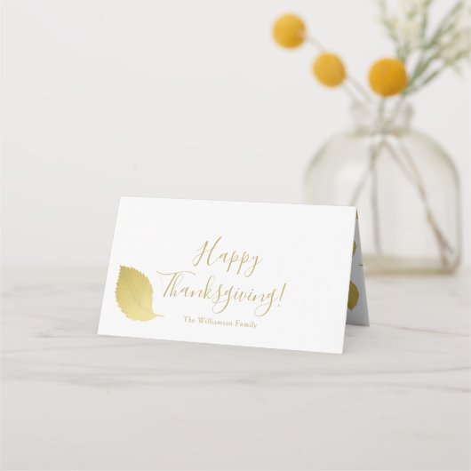 Elegant, minimaal goudherfst leder - Thanksgiving (Voorkant)
