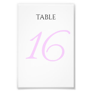 Elegant Minimaal Licht Paarse Aangepaste tafel Num Foto Afdruk