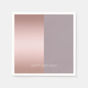 Elegant & minimaal nam gouden & paars kleurenblok servet