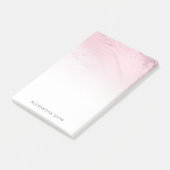 Elegant minimaal roze roze roze goud glitter marme post-it® notes (Schuin)
