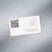 ELEGANT MINIMAAL SCRIPT QR CODE Business MAGNET Magnetisch Visitekaartje (Voorbeeld)