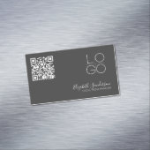 ELEGANT MINIMAAL SCRIPT QR CODE Business MAGNET Magnetisch Visitekaartje (Voorbeeld)
