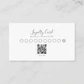 ELEGANT MINIMAAL SCRIPT UW QR CODE LOYALTY KAART VISITEKAARTJE (Voorkant)
