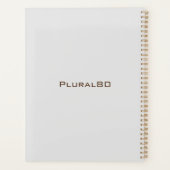 Elegant, minimaal stijlvol design, blauw design planner (Achterkant)