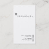 Elegant, minimaal visitekaartje zwart-wit II (Achterkant)