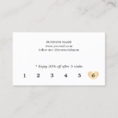 Elegant Minimaal Zwart Wit Goud Hart Klantenkaartje (Achterkant)