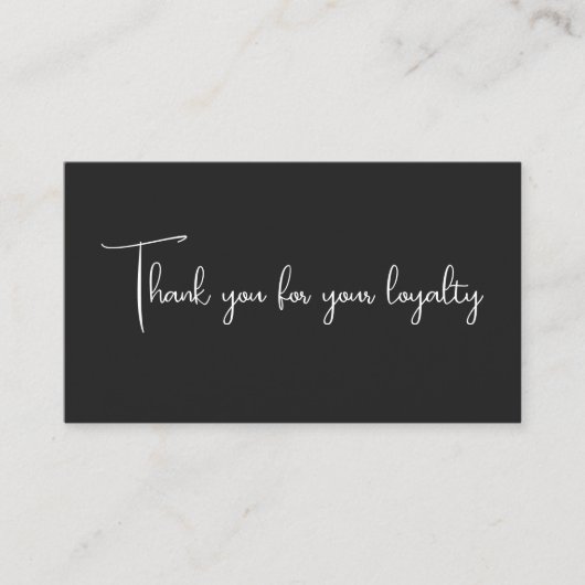 Elegant Minimaal Zwart Wit Goud Hart Klantenkaartje (Voorkant)