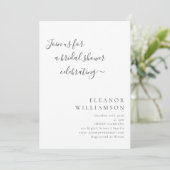Elegant minimaal zwart witscript Vrijgezellenfeest Kaart (Staand voorkant)