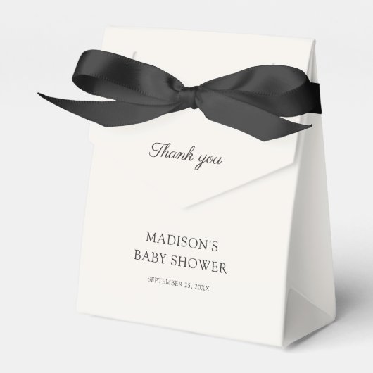 Elegant minimal boog Baby shower dank u Bedankdoosjes (Voorkant Zijde)
