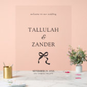 Elégant minimal Bow Mariage Welcome (Mariage)