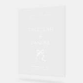 Elégant minimal Bow Mariage Welcome (Angle)