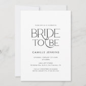 Elegant Minimal Bridal Shower Invitation (Devant)
