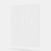 Elégant minimal calligraphie Mariage Affiche de bi (Angle)