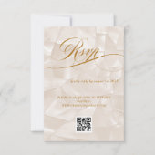 Elegant Minimal Calligraphy Wedding QR code RSVP Kaartje (Voorkant)