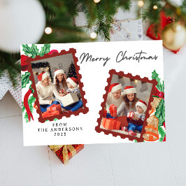 Elegant Minimal Christmas | Modern Family Photo Feestdagenkaart