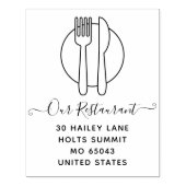 Elegant Minimal Classy Restaurant Professional Rubberstempel (Afrduk)