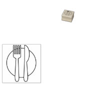 Elegant Minimal Classy Restaurant Professional Rubberstempel (Gestempeld)