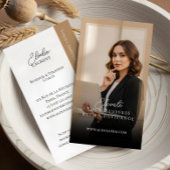 Elegant Minimal Consulting Coach Photo QR Code Visitekaartje