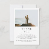 Élégant minimal de typographie Mariage Merci photo (Devant)